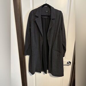 Torrid Size 3 Herringbone Knit Long Trench Coat Blazer Jacket